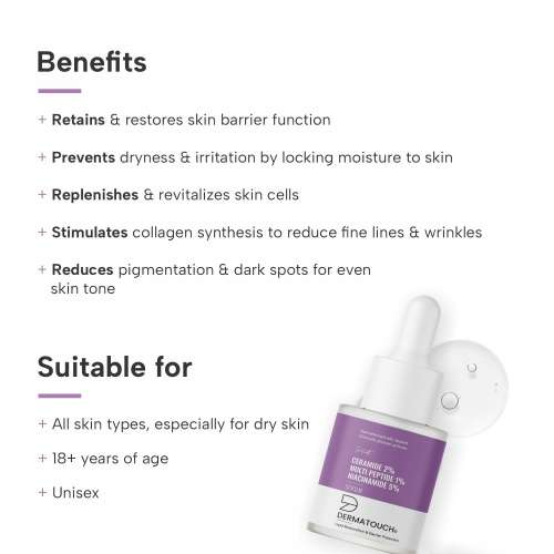Dermatouch: Ceramide 2% Multi Peptide 1% Niacinamide 5% Serum 18ML