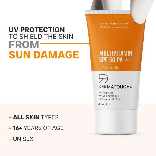 Dermatouch: Multivitamin SPF 50 PA+++ Sunscreen Gel 30 g