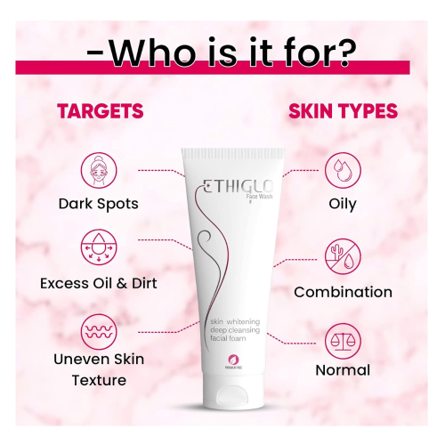 Ethiglo: Skin whitening Face Wash 70gm