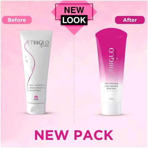 Ethiglo: Skin Whitening Deep Cleansing Facial Foam Face Wash for Healthy, Soft and Smooth Skin | Removes Dirt, Impurities and Excess Oil | Suitable for All Skin Types - 200gm