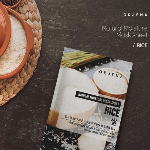 Orjena: Natural Moisture Rice Mask Sheet 23ml Pack of 3