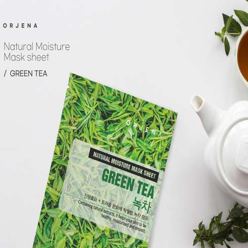 Orjena: Natural Moisture Green Tea Mask Sheet 23ml  Pack of 3
