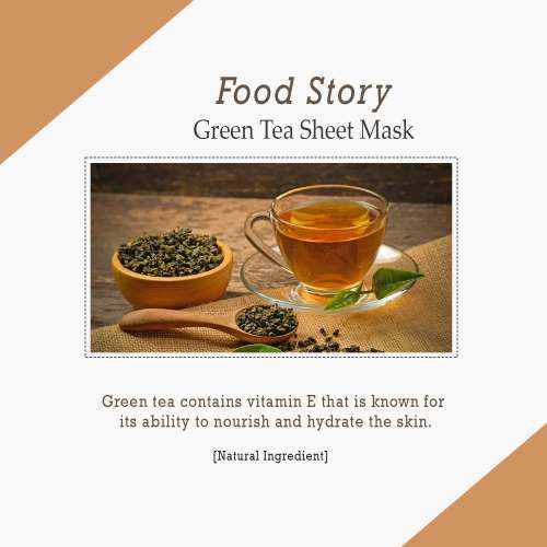 Orjena: Natural Moisture Green Tea Mask Sheet 23ml  Pack of 3