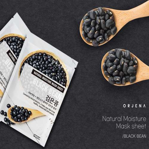 Orjena: Natural Moisture Mask Sheet - Black Bean 23ml Pack of 3