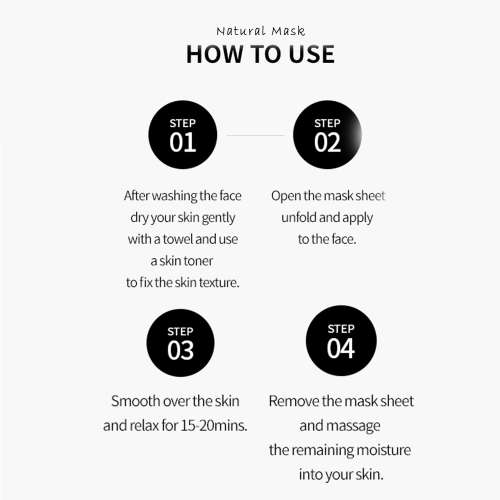 Orjena: Natural Moisture Mask Sheet - Black Bean 23ml Pack of 3