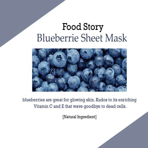 Orjena: Natural Moisture Mask Sheet - Blueberry 23ml Pack of 3