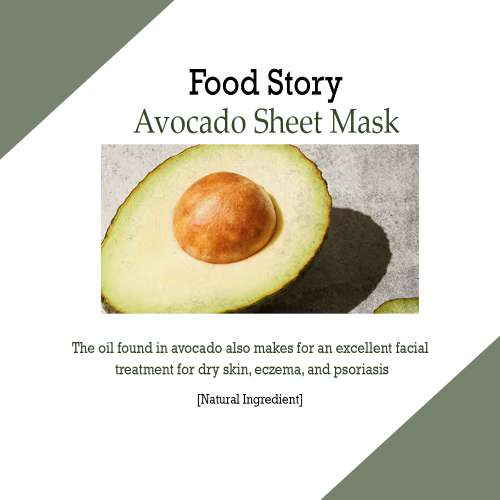 Orjena: Natural Moisture Avocado Mask Sheet 23ml Pack of 3