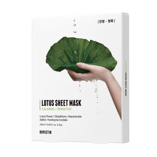 Rovectin: Calming Lotus Sheet Mask 5ea 125ml