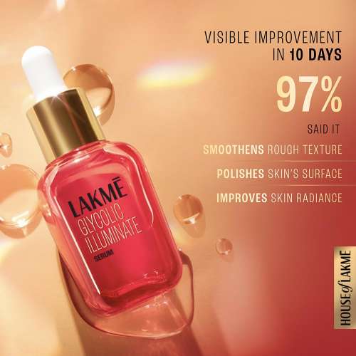 Lakme: Glycolic Illuminate Serum with 1% Glycolic Acid Reduces Dullness & Improves Texture