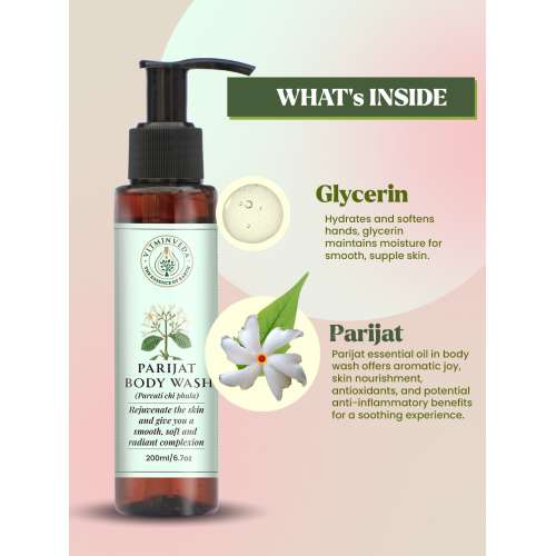 VITMINVEDA: Parijat Natural Shine Body Wash 200ml