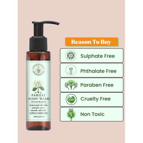 VITMINVEDA: Parijat Natural Shine Body Wash 200ml