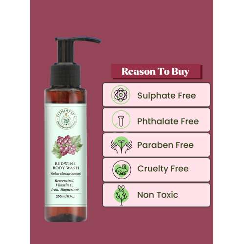 VITMINVEDA: Ravishing Red Wine Body Wash 200ml