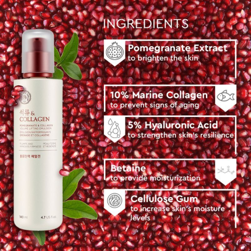The Face Shop: Pomegranate and Collagen Volume Lifting Emulsion - 140 ml (Unisex)
