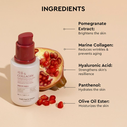 The Face Shop: Pomegranate And Collagen Volume Lifting Serum(30ml)