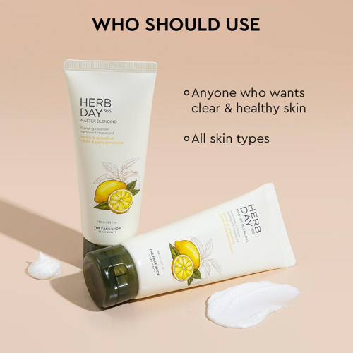 The Face Shop: Herbday 365 Masterblending Foaming Cleanser Lemon (100ml)