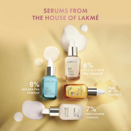 Lakme: Dew Drama Serum 6% Vitamin E & Pro-Ceramide for Skin Barrier & Dewy Radiance 15ml