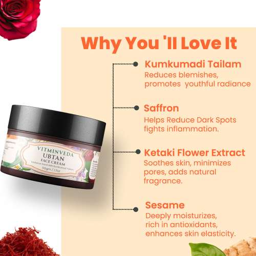 VITMINVEDA: Ubtan Face Cream  50g