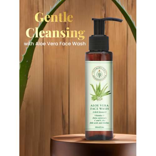 VITMINVEDA: Natural Aloe Vera & Glycerine Extract Face Wash with Vitamin A, C, E 100gm
