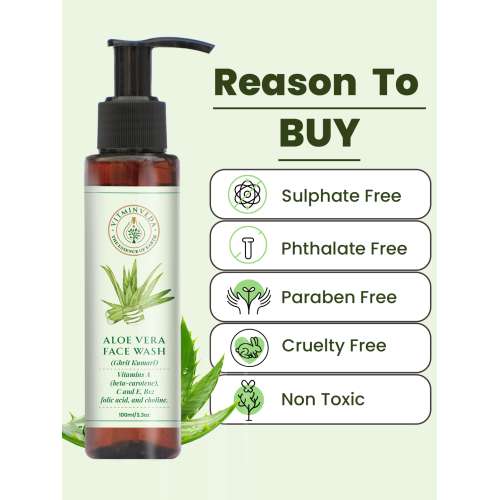 VITMINVEDA: Natural Aloe Vera & Glycerine Extract Face Wash with Vitamin A, C, E 100gm