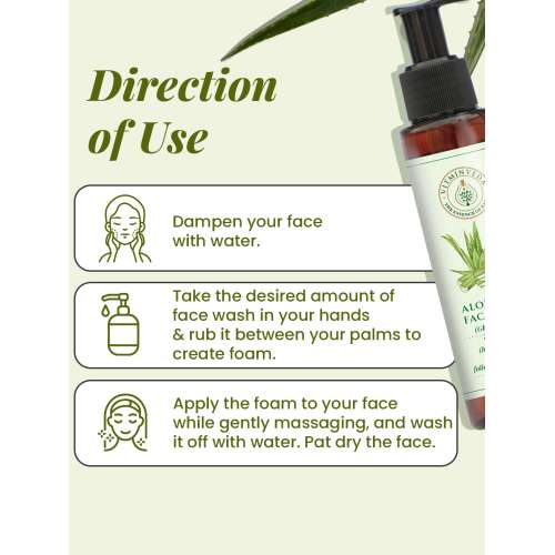 VITMINVEDA: Natural Aloe Vera & Glycerine Extract Face Wash with Vitamin A, C, E 100gm