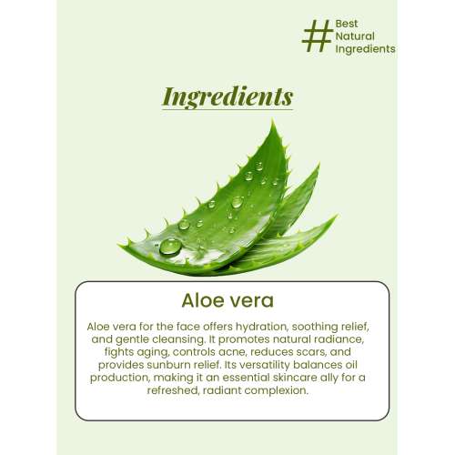 VITMINVEDA: Natural Aloe Vera & Glycerine Extract Face Wash with Vitamin A, C, E 100gm