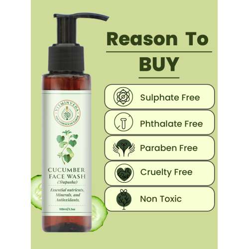 VITMINVEDA: Natural Cucumber Face Wash 100ml