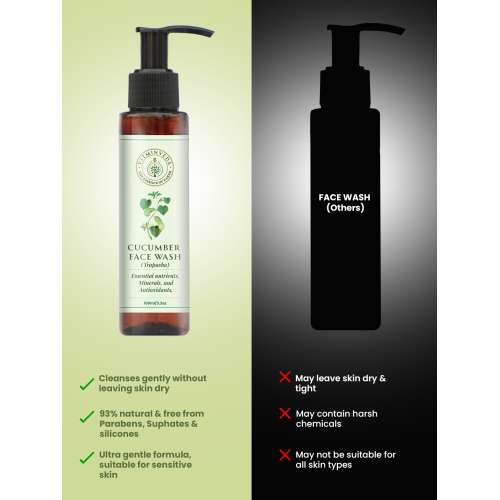 VITMINVEDA: Natural Cucumber Face Wash 100ml