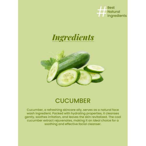 VITMINVEDA: Natural Cucumber Face Wash 100ml