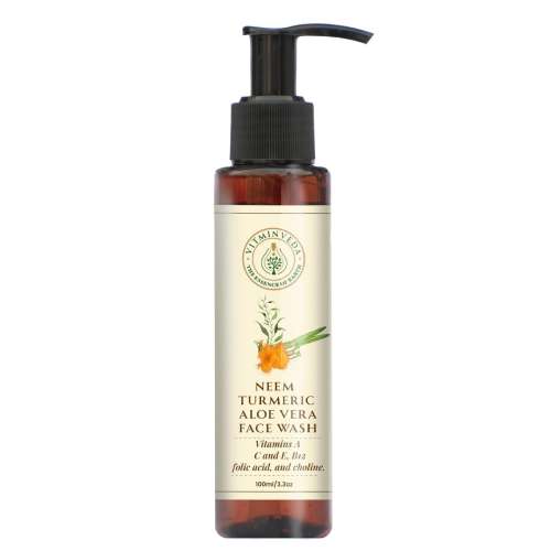 VITMINVEDA: Natural Neem Turmeric Aloe Vera Face Wash 100ml