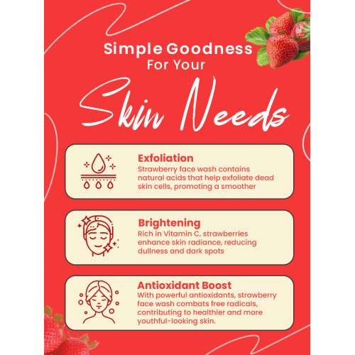 VITMINVEDA: Natural Strawberry Face Wash 100ml