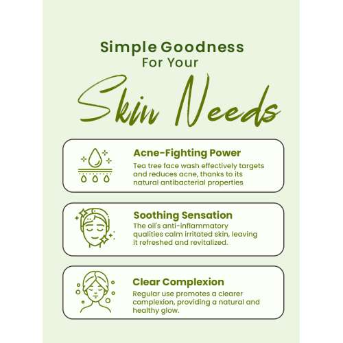 VITMINVEDA: Natural Tea Tree Face Wash 100ml