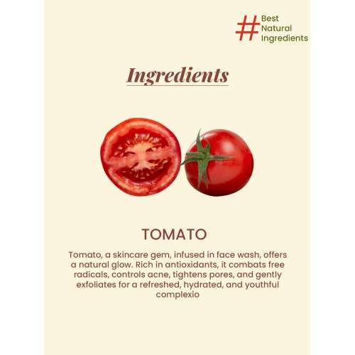 VITMINVEDA: Natural Tomato & Glycerine Face Wash with Vitamin A, C, K 100ml