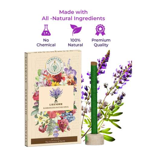 VITMINVEDA: Lavender Bambooless Incense Stick 100gm