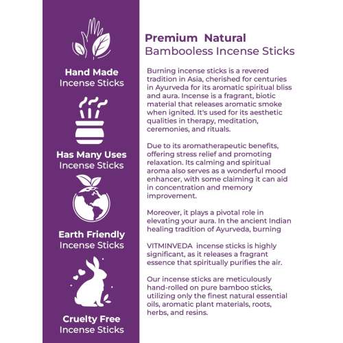 VITMINVEDA: Lavender Bambooless Incense Stick 100gm