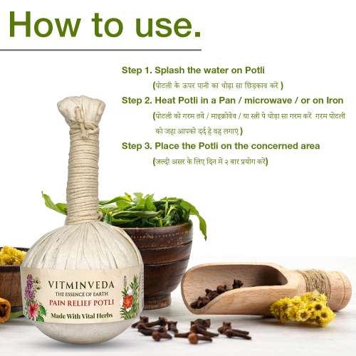 VITMINVEDA: Pain Relief Potli for Massage 180 ml
