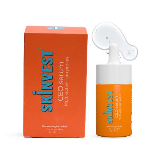 Skinvest: CEO Multi-Active Serum for Acne, Pigmentation & Pores | 25 Clinically Proven Actives with 5% Niacinamide, Peptides & Alpha Arbutin | Lightweight, Non-Sticky & Barrier-Safe | 30ml