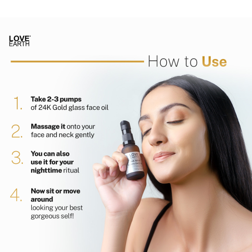 Love Earth: 24K Gold Glass Face Oil - 30ml