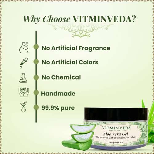 VITMINVEDA: Pure Natural Aloe Vera Gel - 100 gm