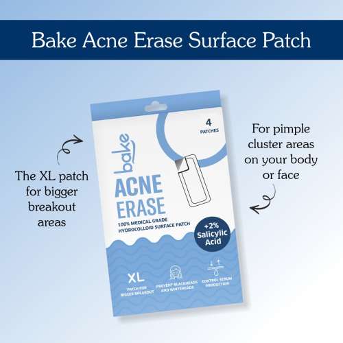 Bake Cosmetics: 2% Salicylic Acid Hydrocolloid Acne Absorbing Surface Patch XL Pimple Patches for Blackheads Removal ,Pore Cleansing & Reduces Whiteheads -Pack Of 4 Strips