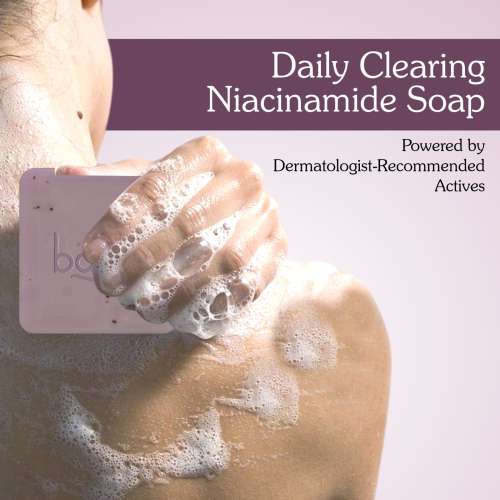 Bake Cosmetics: 10% Niacinamide + 3% Azelaic Acid Scrub Treatment Soap for Body & Back Acne, Strawberry Legs, Bright & Spot-Free Skin - Pack of 2(100gm x 2)