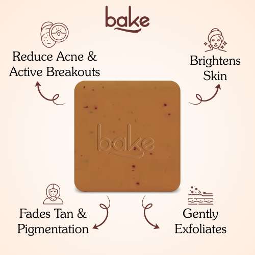 Bake Cosmetics: De-Tan Scrub Treatment Coffee Soap For Ultra Pigmentation Soap, Dark Spots & Tan Removal - Pack of 2(100gm x 2)