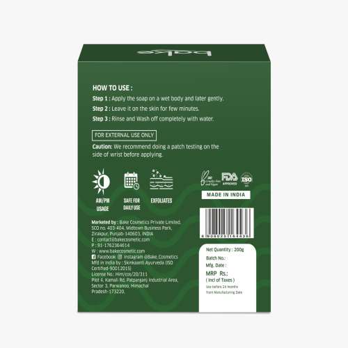 Bake Cosmetics: 10% AHA + 1% BHA Scrub Treatment Soap  For Clogged Pores, Exfoliation, Strawberry Skin & Bright Underarms - Pack of 2(100gm x 2) 