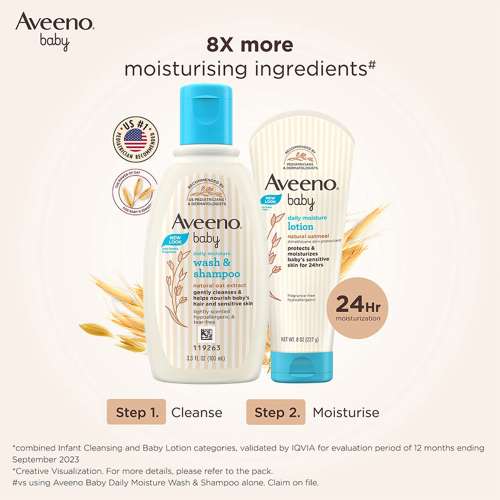 Aveeno: Daily Moisture Wash & Shampoo 100 ml