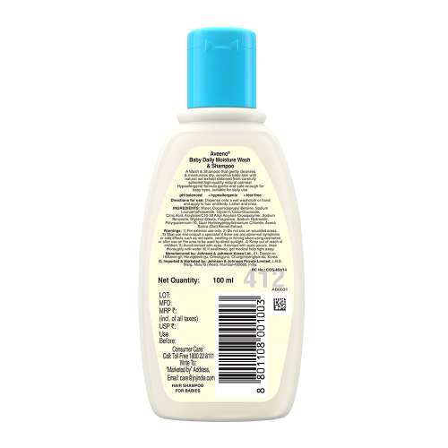 Aveeno: Daily Moisture Wash & Shampoo 100 ml