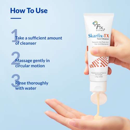 Fixderma: Skarfix -TX Face Cleanser with Tranexamic Acid, Kojic Acid & Niacinamide - 75gm