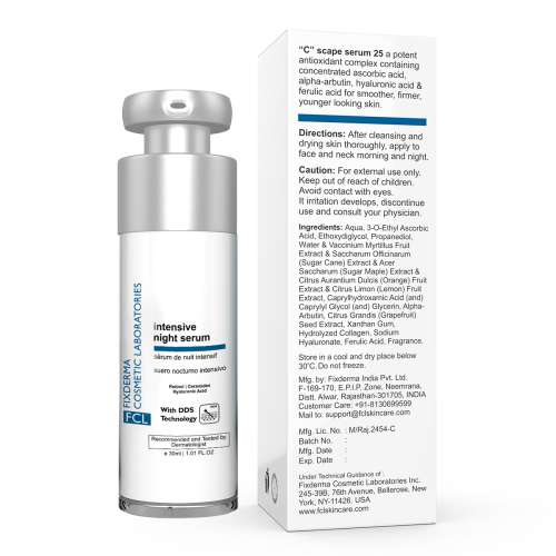 Fixderma Cosmetic Laboratories: Intensive Night Serum - 30ml