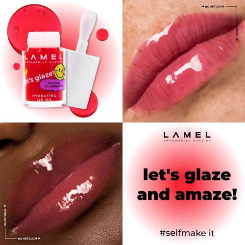 Lamel: Hydrating Lip Oil LET`S GLAZE 403 Sweet cherry