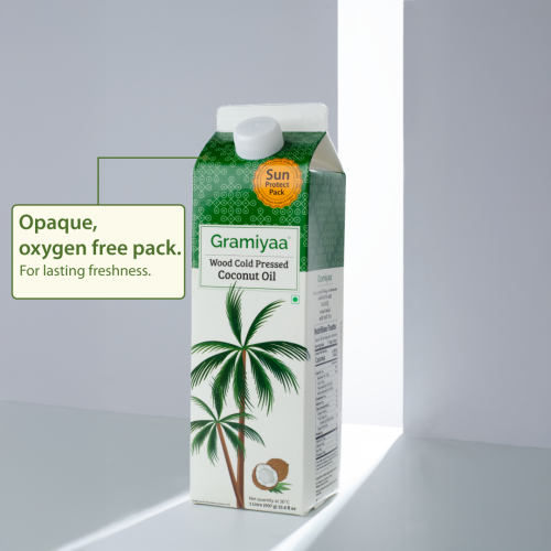 Gramiyaa: Gramiyaa Cold Pressed Coconut Oil 1 Litre