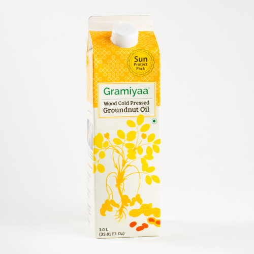 Gramiyaa: Gramiyaa Cold Pressed Groundnut Oil 1 Litre