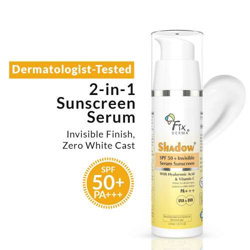 Fixderma: Shadow Invisible Serum Sunscreen SPF 50+ PA+++ - 30ml